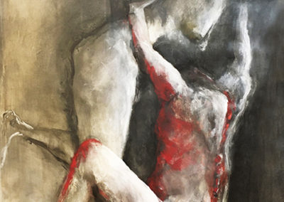 Série Gisants acrylique fusain sur toile Nathalie Savary